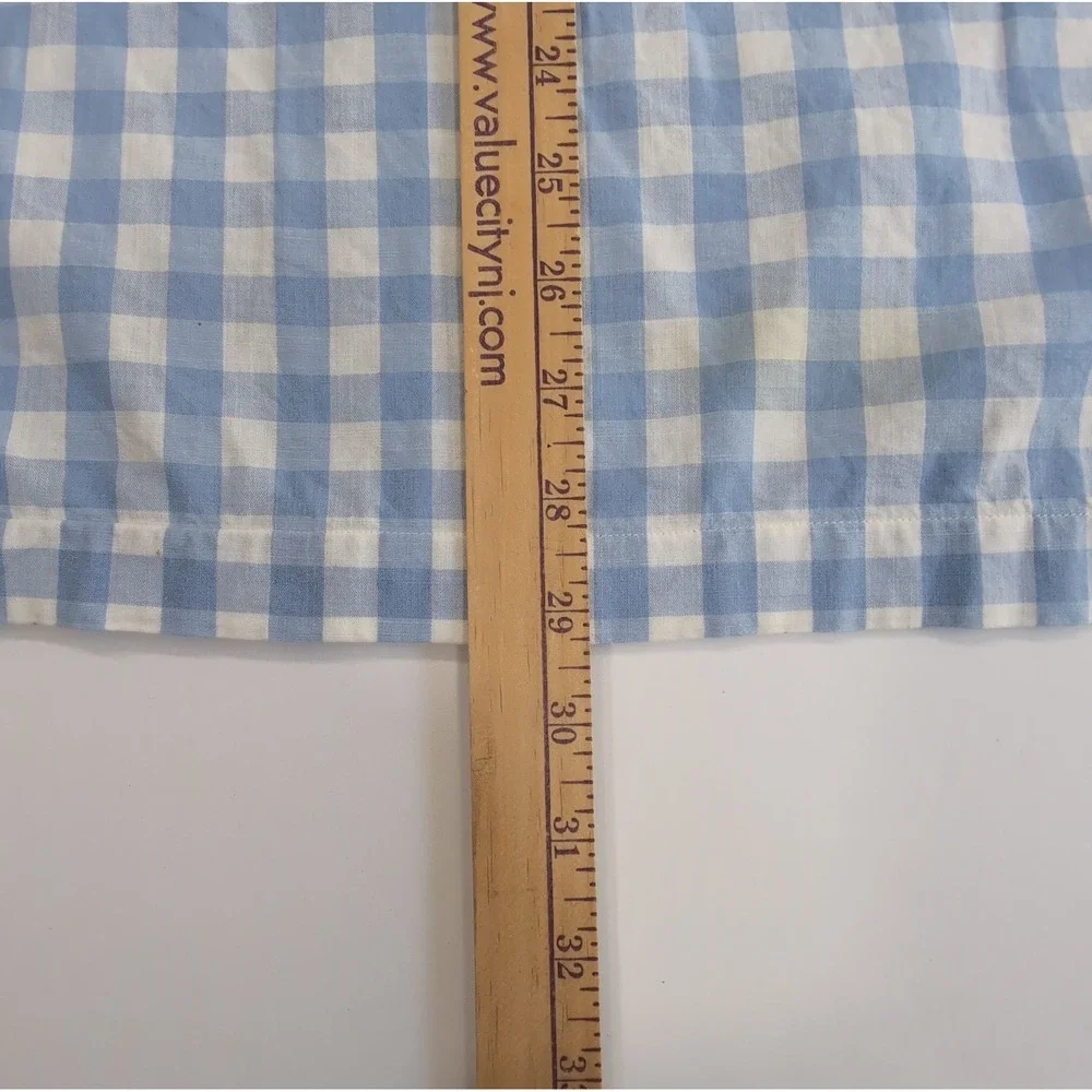 VTG Polo Ralph Lauren Caldwell Camp Collar Shirt Men's XL Gingham Blue White